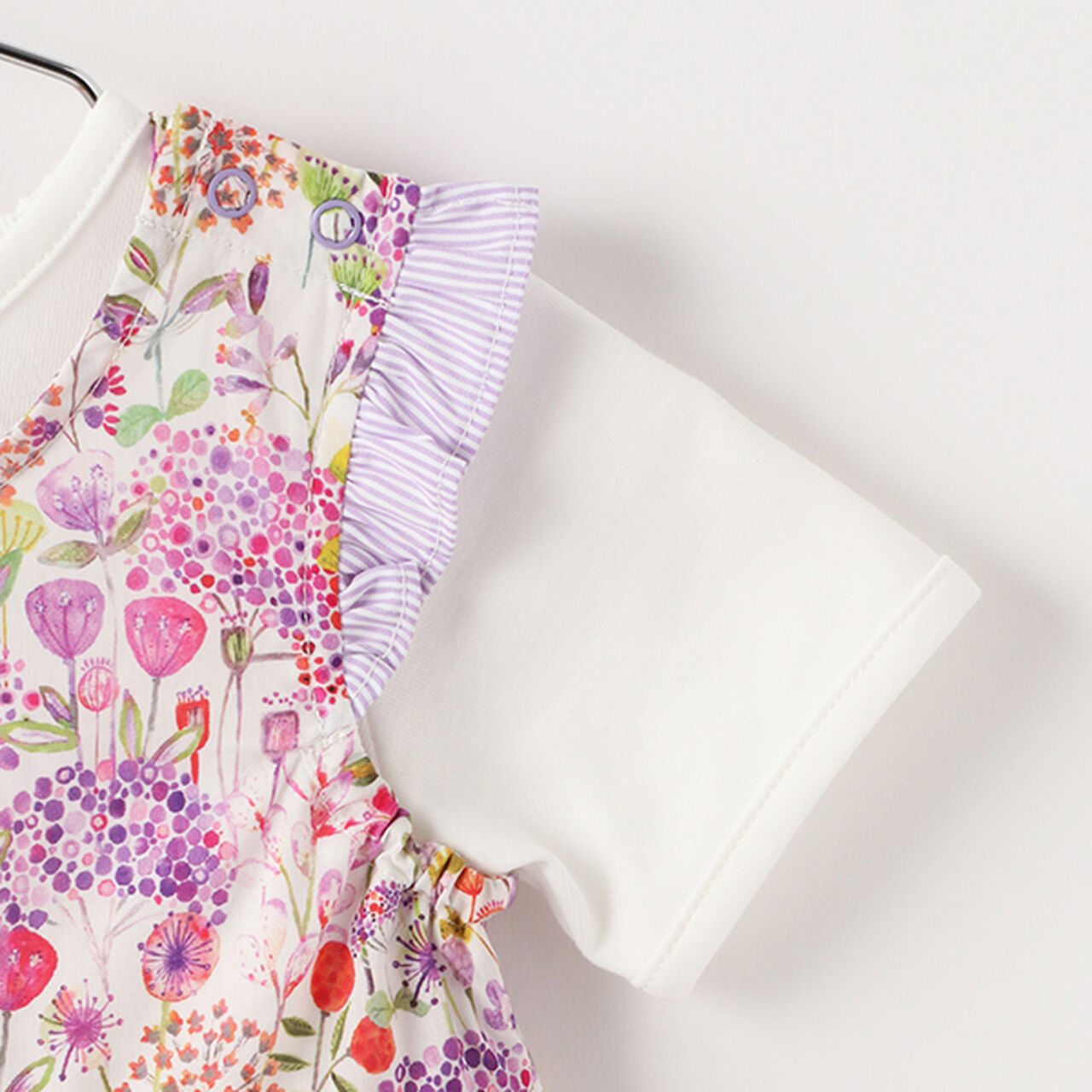 Broad Print Bodysuit Set,Blue, large image number 4