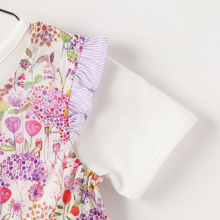 Broad Print Bodysuit Set,Blue, medium image number 4