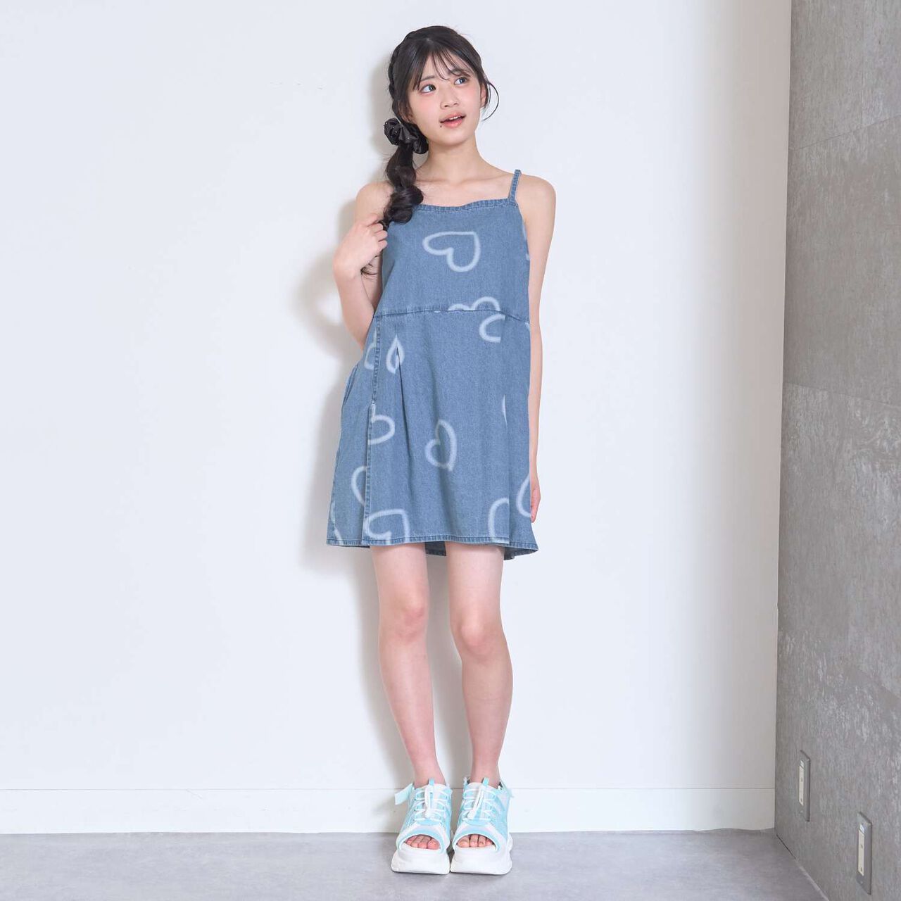 Denim Mini 2WAY Yukata,Navy, large image number 8