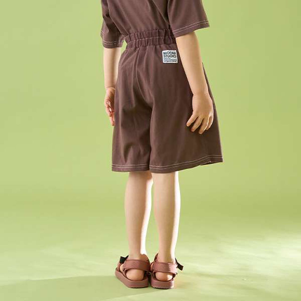 [Coordinatable Setup] [Kaiteki Tenjiku] Contrast Stitching 5-Length Pants,Deep blue, large image number 13