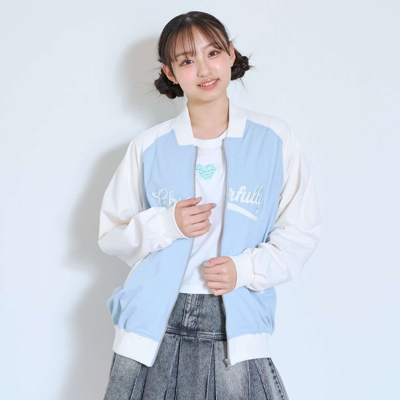 [High-Spec Outerwear] Varsity Jacket,Black, large image number 5