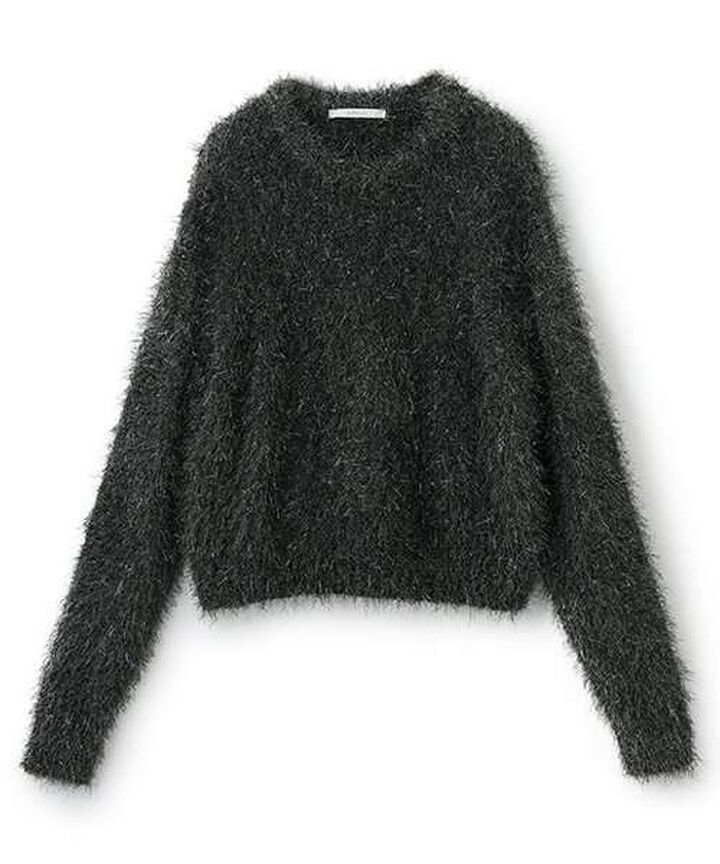 Fringe Knit Pullover,Charcoal gray, medium image number 0