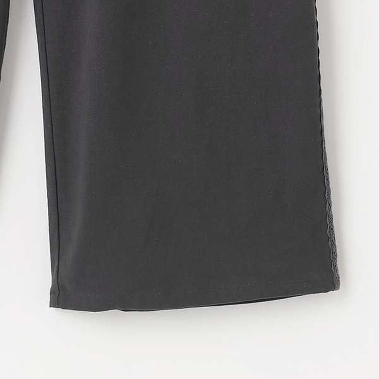 [Link] Side Lace Wide Pants,Charcoal gray, large image number 4