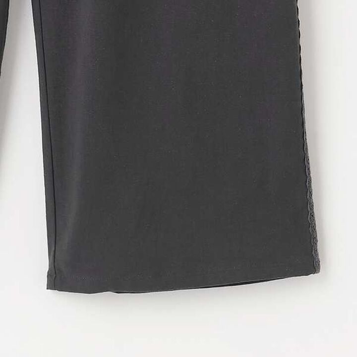 [Link] Side Lace Wide Pants,Charcoal gray, medium image number 4