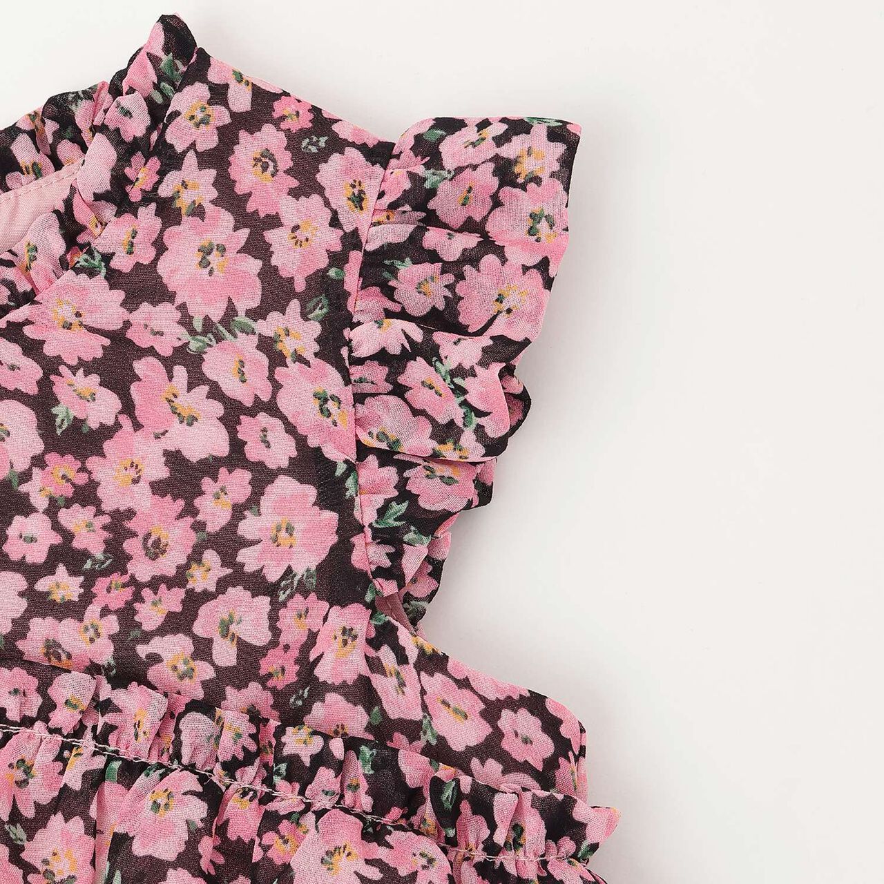 Petite Floral Balloon One-Piece Dress,Pink, large image number 3