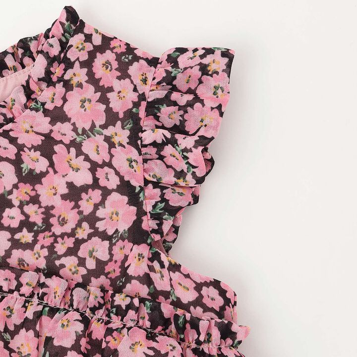 Petite Floral Balloon One-Piece Dress,Pink, medium image number 3