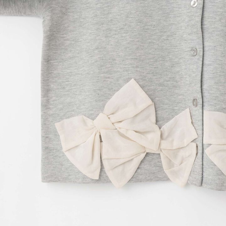 [Parent-Child Matching] Ribbon Cardigan,Top gray, medium image number 14