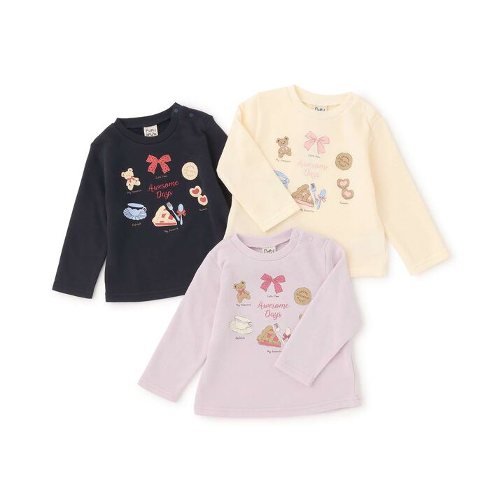 Sweets Motif Fleece Pullover,Navy, medium image number 6