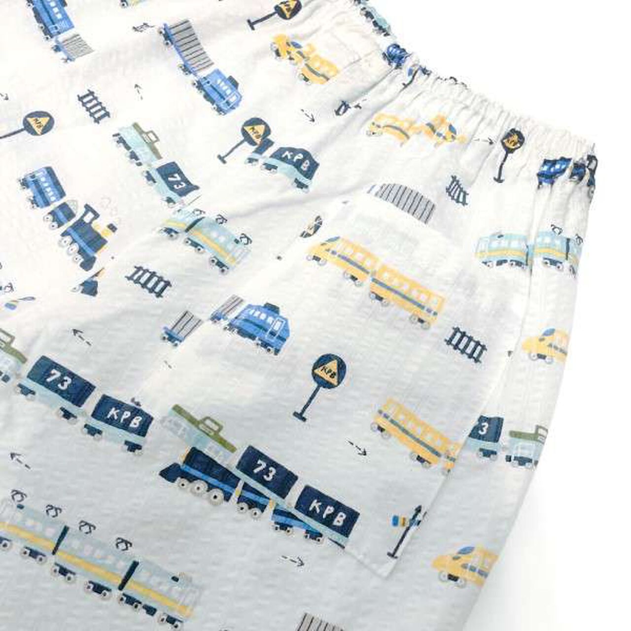 KP Boy Train Print Jinbei,White, large image number 4