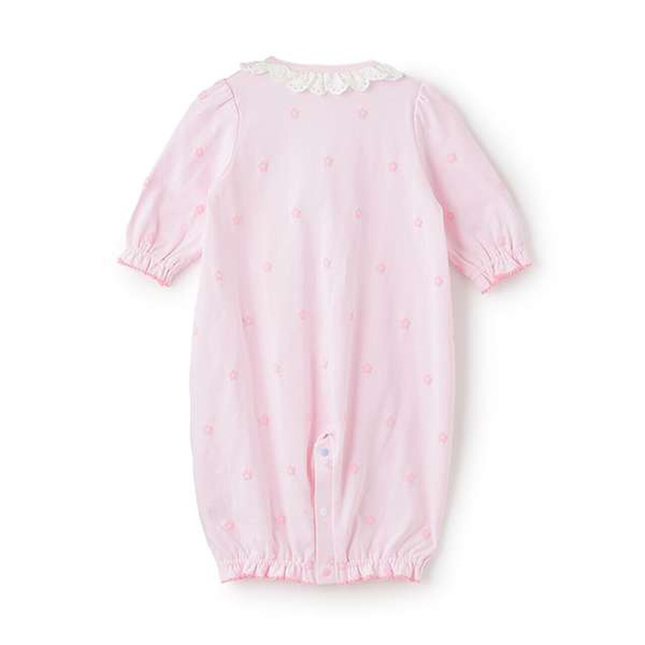 Floral Pattern 2-Way All-in-One with Bunny Embroidery,Light pink, large image number 1