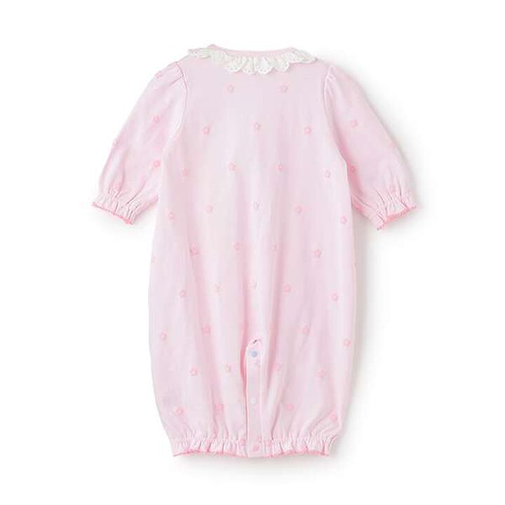Floral Pattern 2-Way All-in-One with Bunny Embroidery,Light pink, medium image number 1