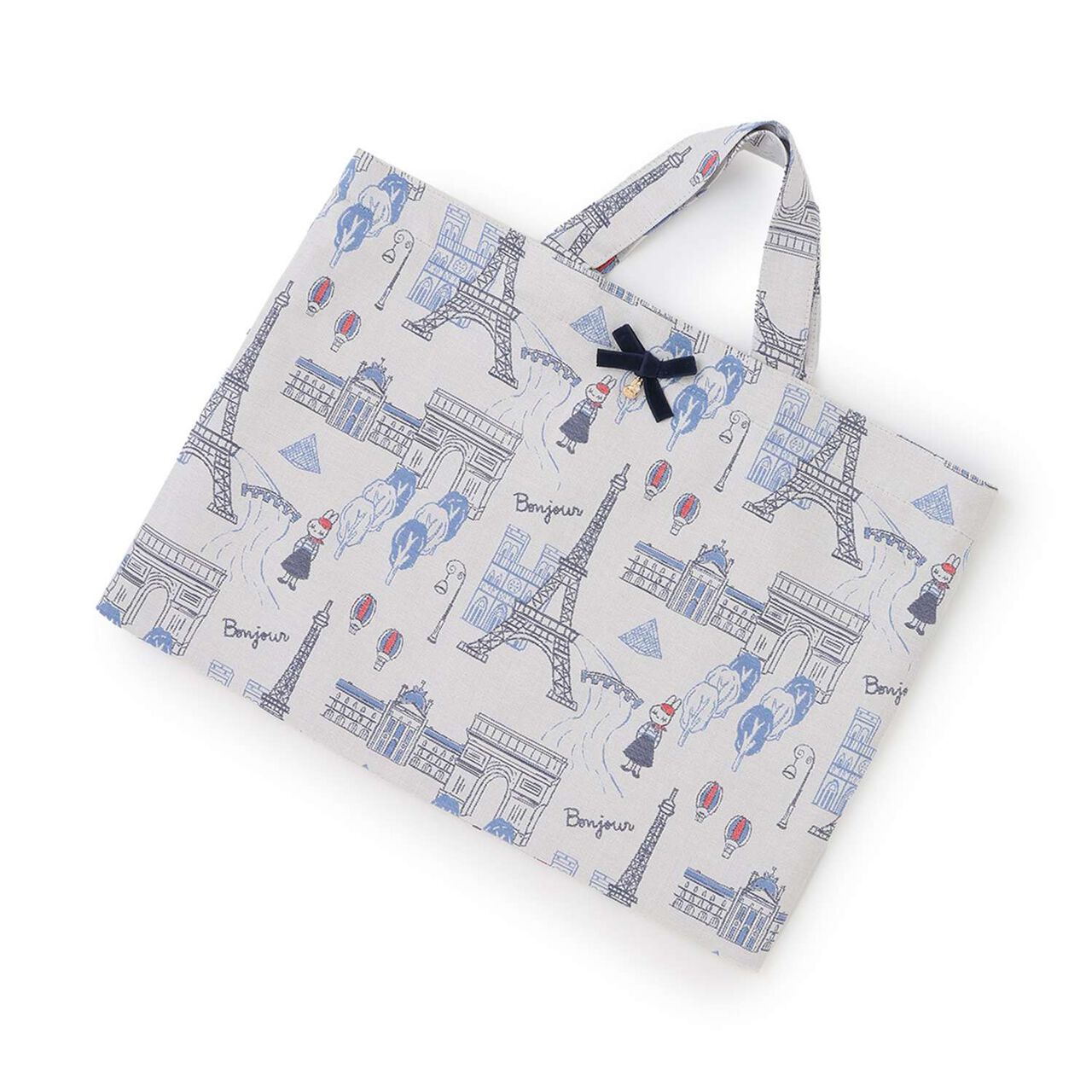 [Made in Japan] Paris Pattern Jacquard Lesson Bag,Ivory, large image number 0