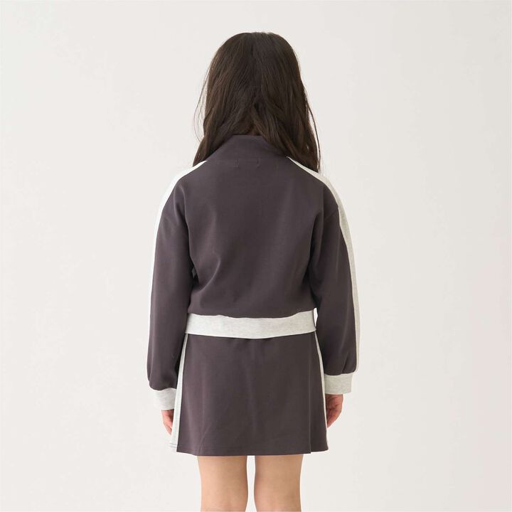 Quick-Dry Track Jacket & Skirt Set,Charcoal gray, medium image number 7