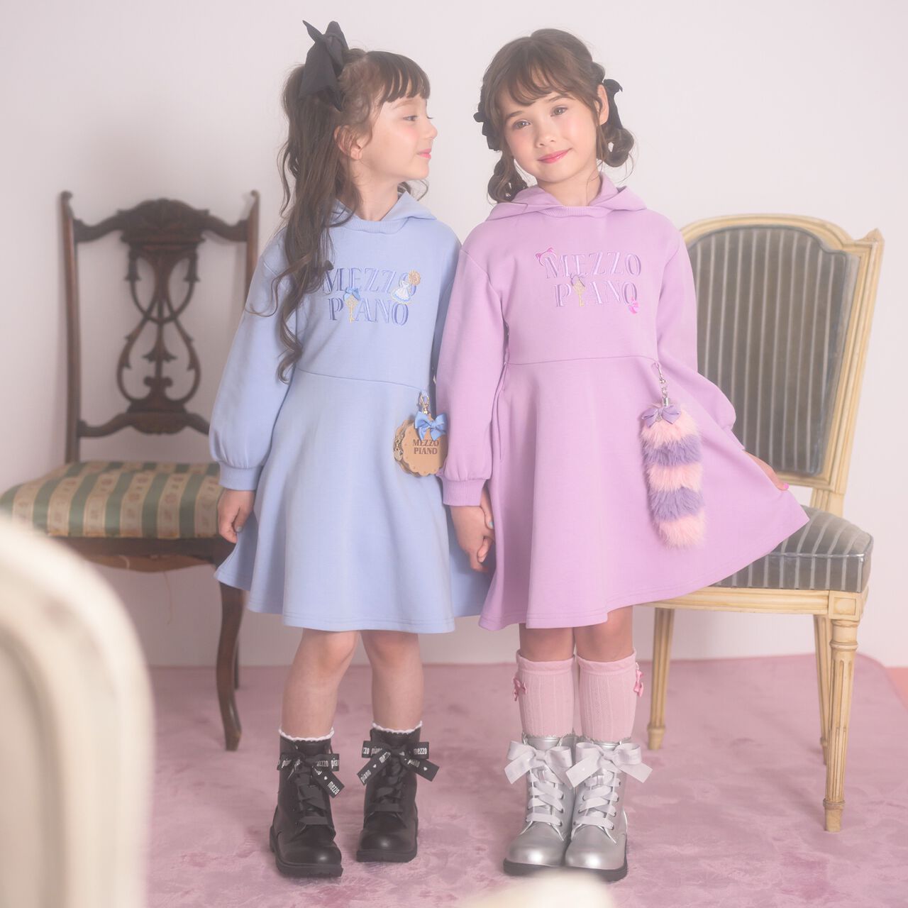 Wonderland Parka One-Piece Dress,Sax blue, large image number 4