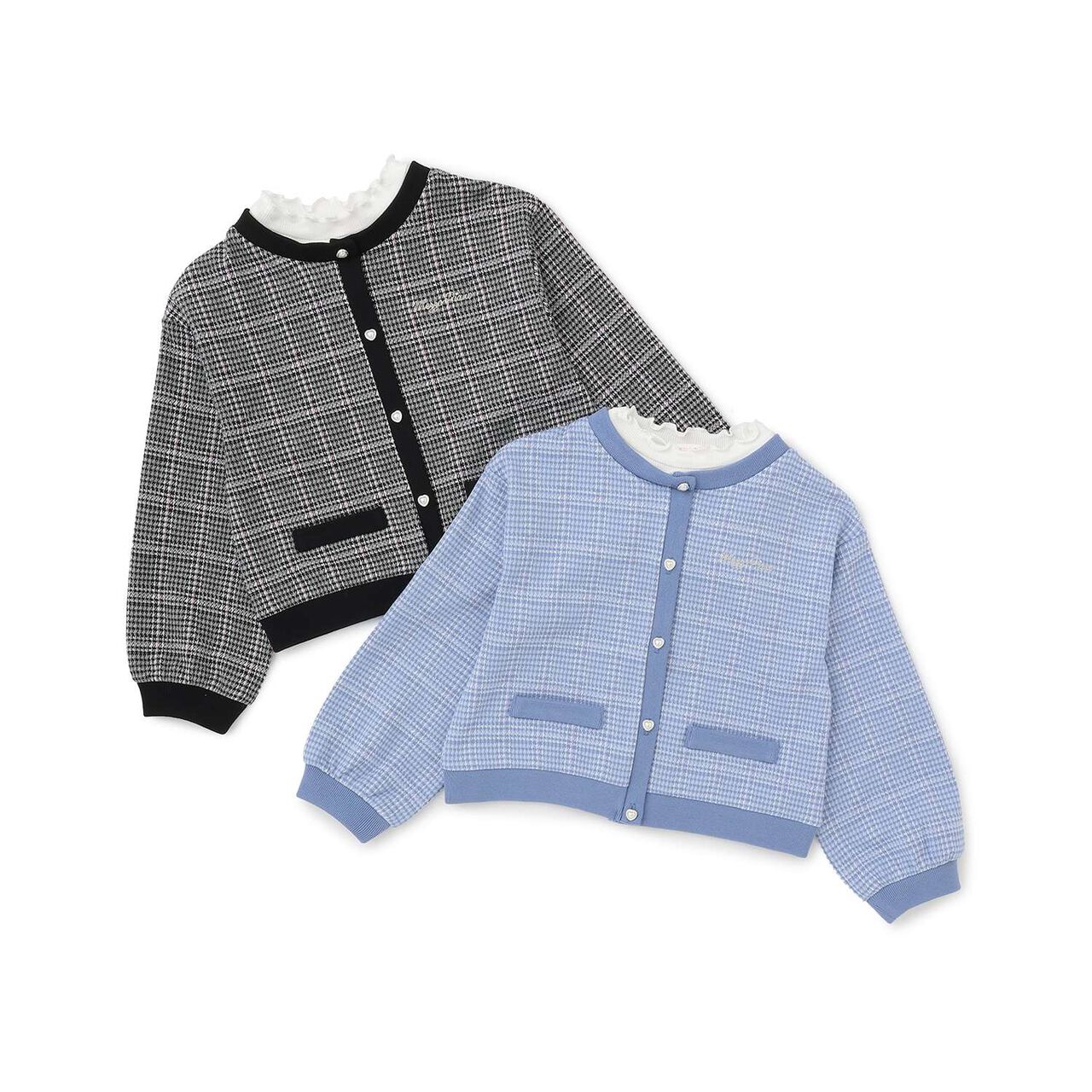 [Popular Item Restocked] [Not Available at Physical Stores] Cut Jacquard Check Layered Style Pullover,Black, large image number 6