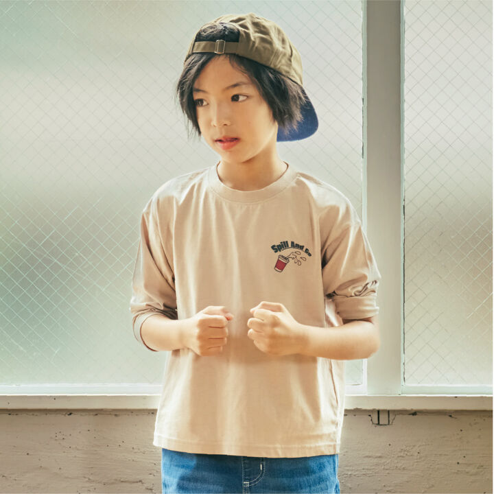 [Parent-Child Matching] [365D.] OFUZAKE Wide Long-Sleeve T-Shirt,Navy, medium image number 14