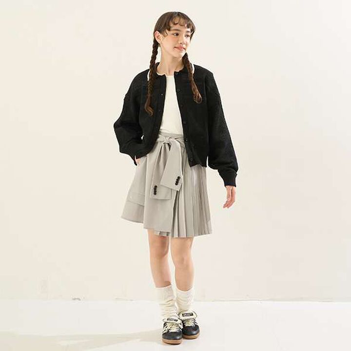 [AMI] Line Collar Mesh Cardigan × Long Sleeve T-Shirt Set,Off white, medium image number 19