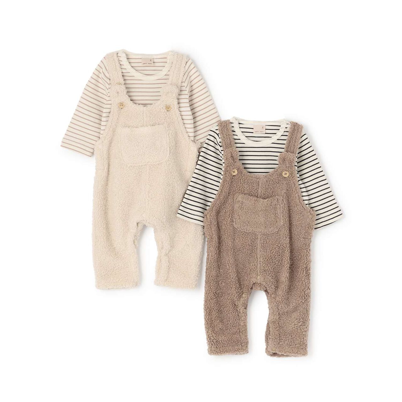 Fluffy Bear Overall Set,Ivory, large image number 15