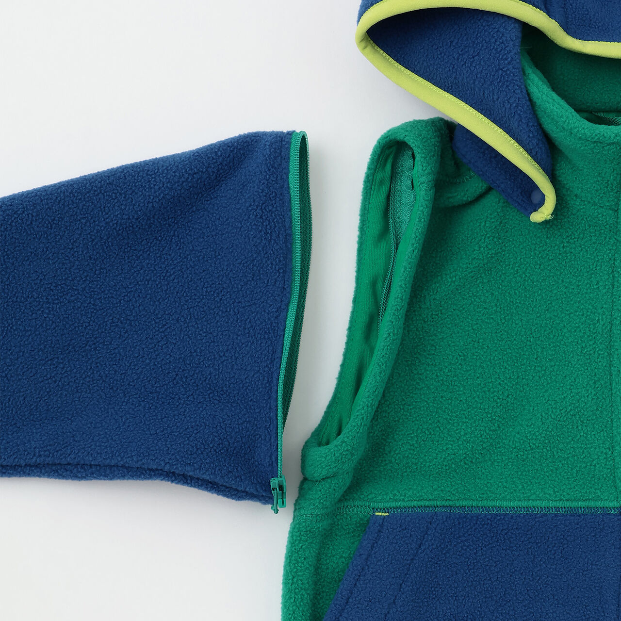 Dinosaur Color Block 3-Way Fleece Parka,Navy, large image number 5