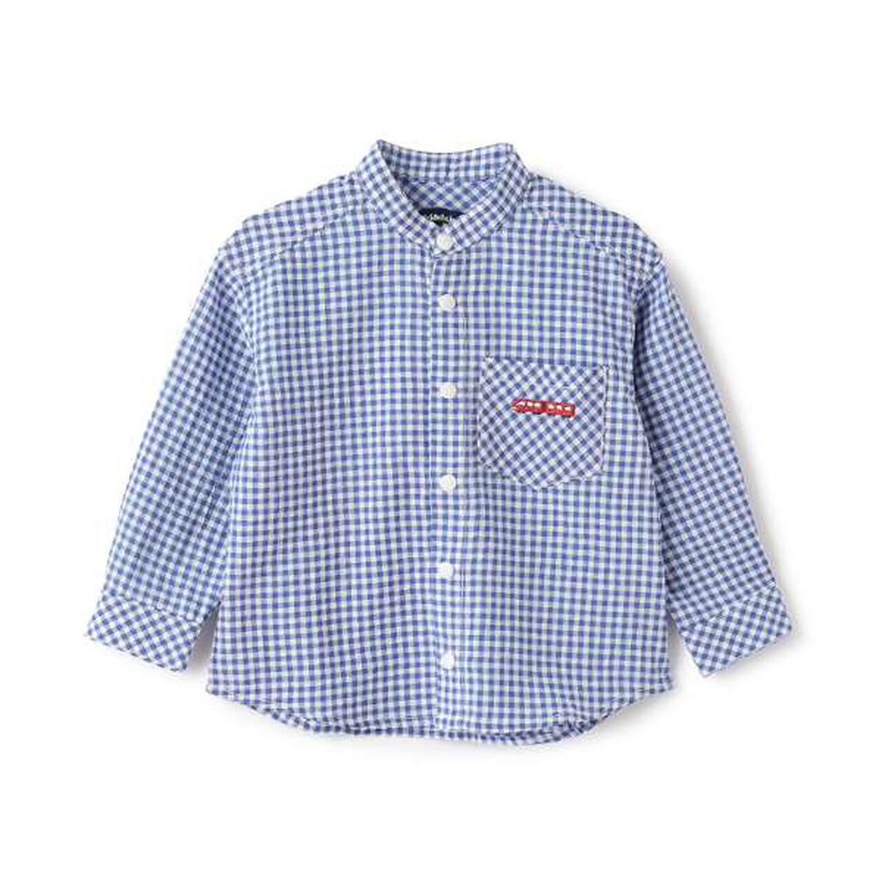 Train Band Collar Long-Sleeve Shirt,Gray, large image number 10