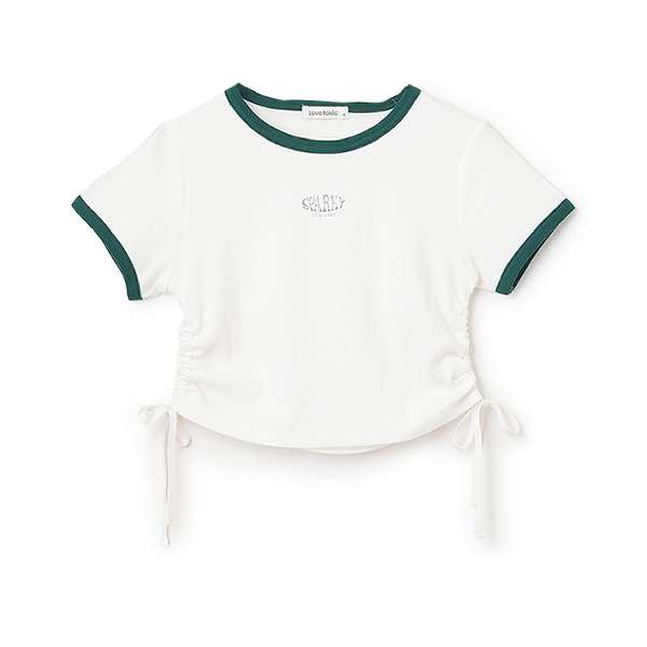 Cool Sensation Drawstring Ribbed T-Shirt,Green, large image number 3