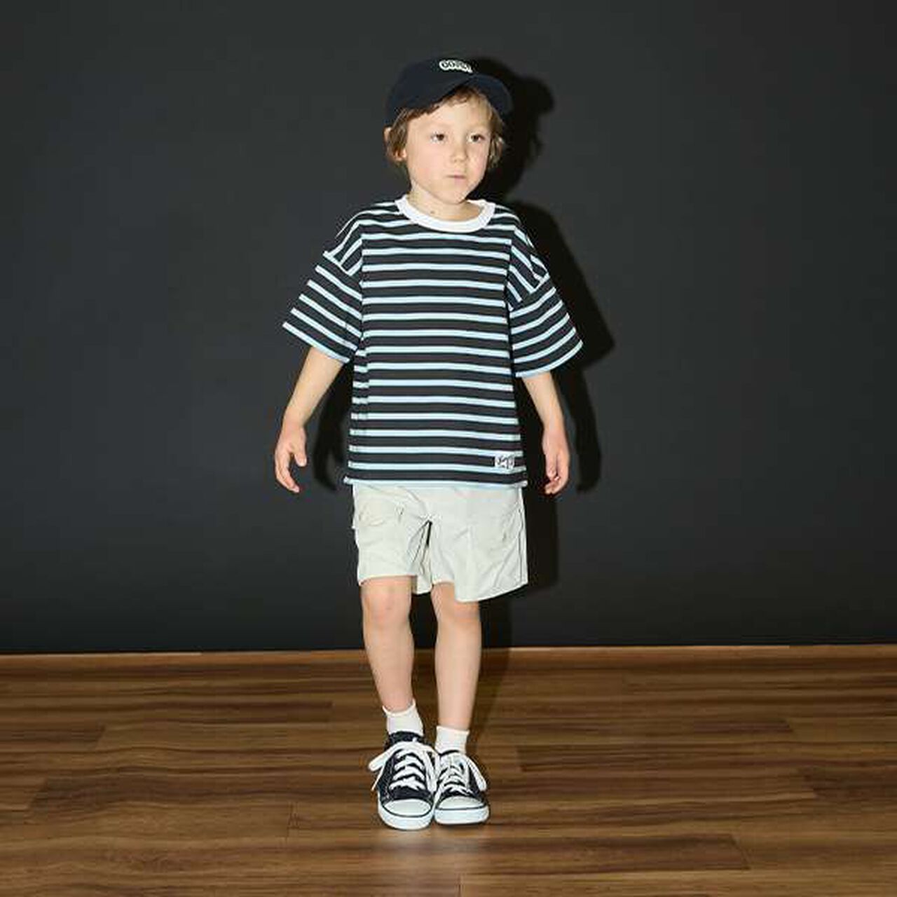 [Kaiteki Tenjiku] Print Stripe Big T-Shirt,Mustard, large image number 6