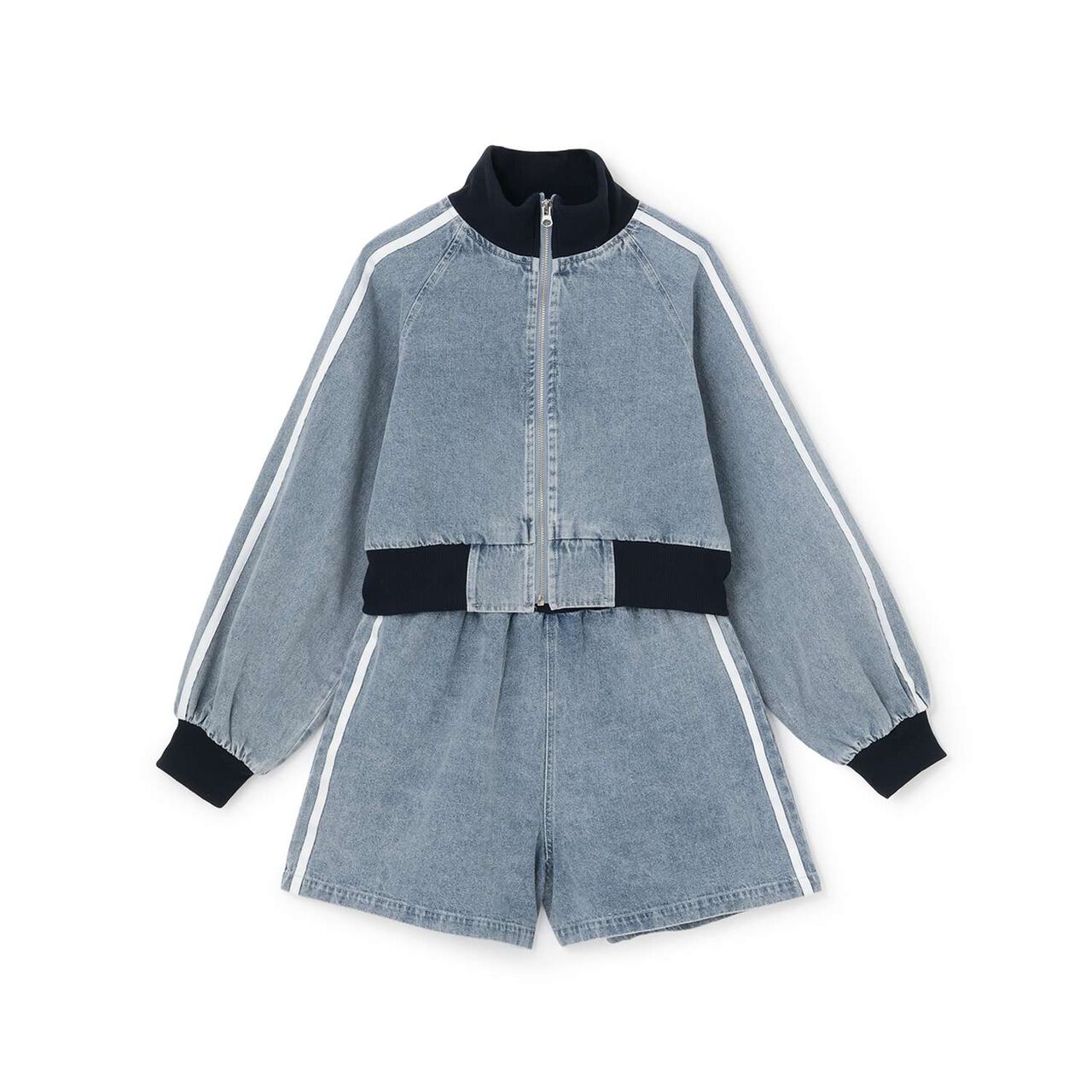 Denim Zip Setup,Blue, large image number 13