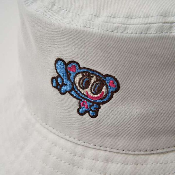 Mr. Nakamura Bucket Hat (with Pin Badge),Black, medium image number 4