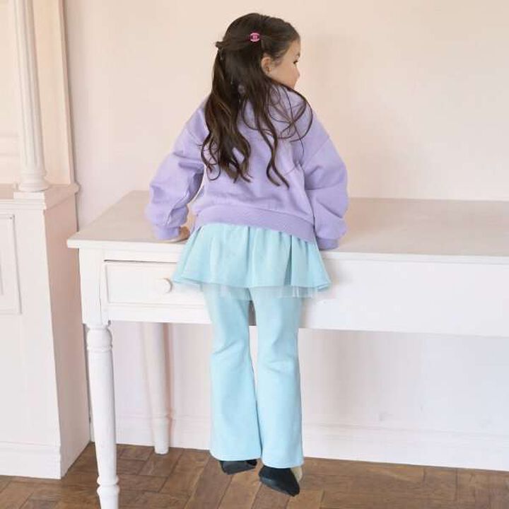 Tomo Pants with Gathered Skirt and Wool Lining Flare Pants,Mint, medium image number 20