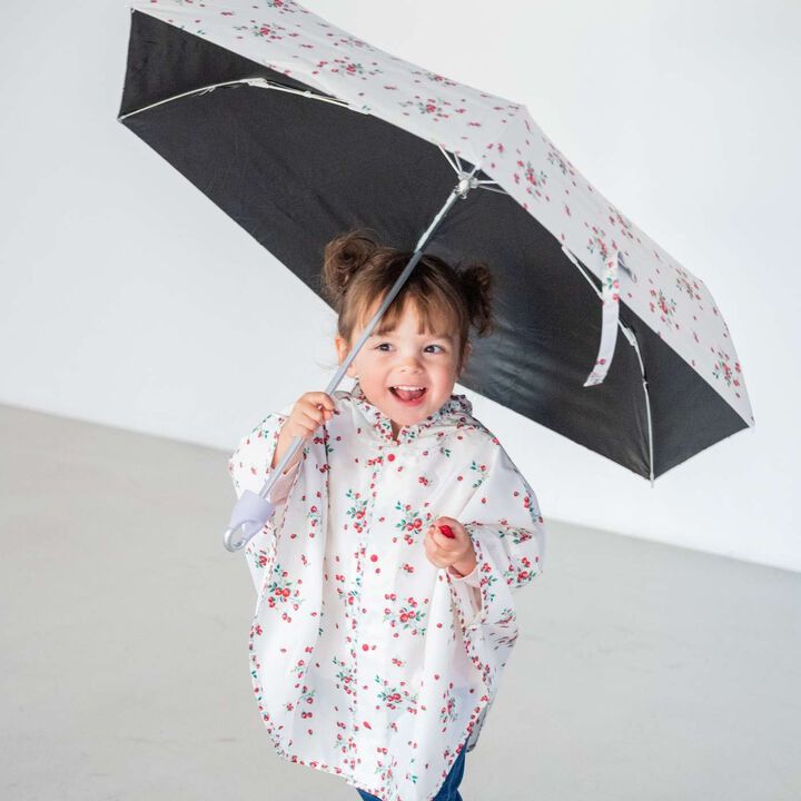 Wild Strawberry All-Weather Folding Umbrella [Light Blocking, Heat Shielding, Shielding],Pearl white, medium image number 11