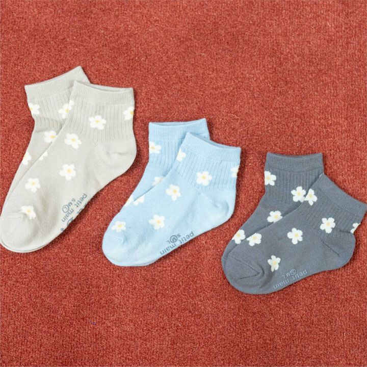 Floral Pattern Socks,Charcoal gray, medium image number 3