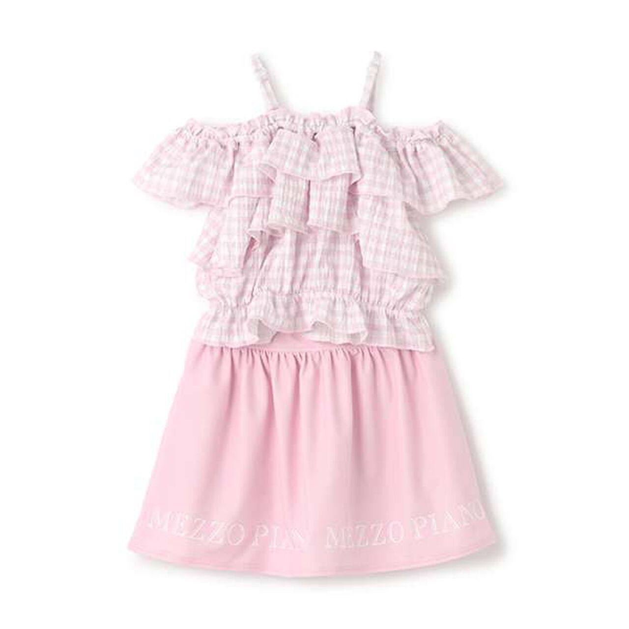 [SWIM] Off-Shoulder Frill Separate Swimsuit,Light pink, large image number 1