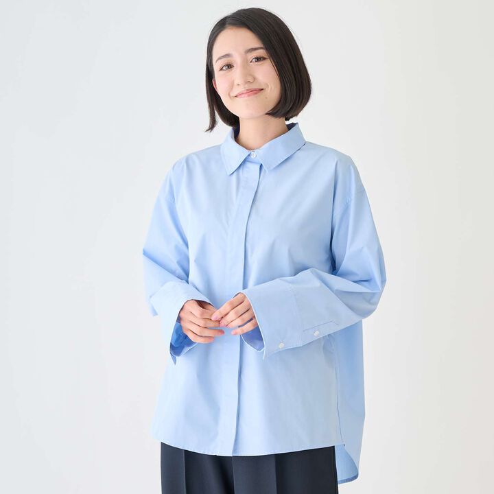 [Formal] Blouse with Tie,Blue, medium image number 2