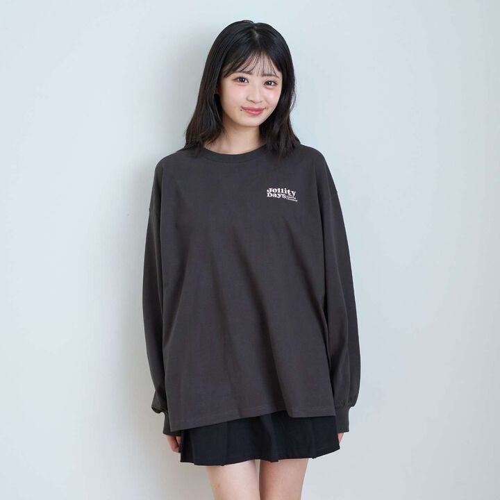 [100% Cotton] Animal Motif Long-Sleeve T-Shirt,Off white, medium image number 9