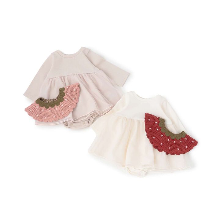 Strawberry Collar Romper,Pink, medium image number 16