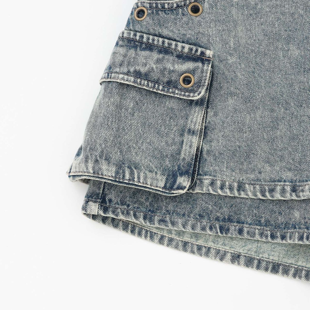 [LTXC] Eyelet A-Line Cargo Skirt,Gray, large image number 18