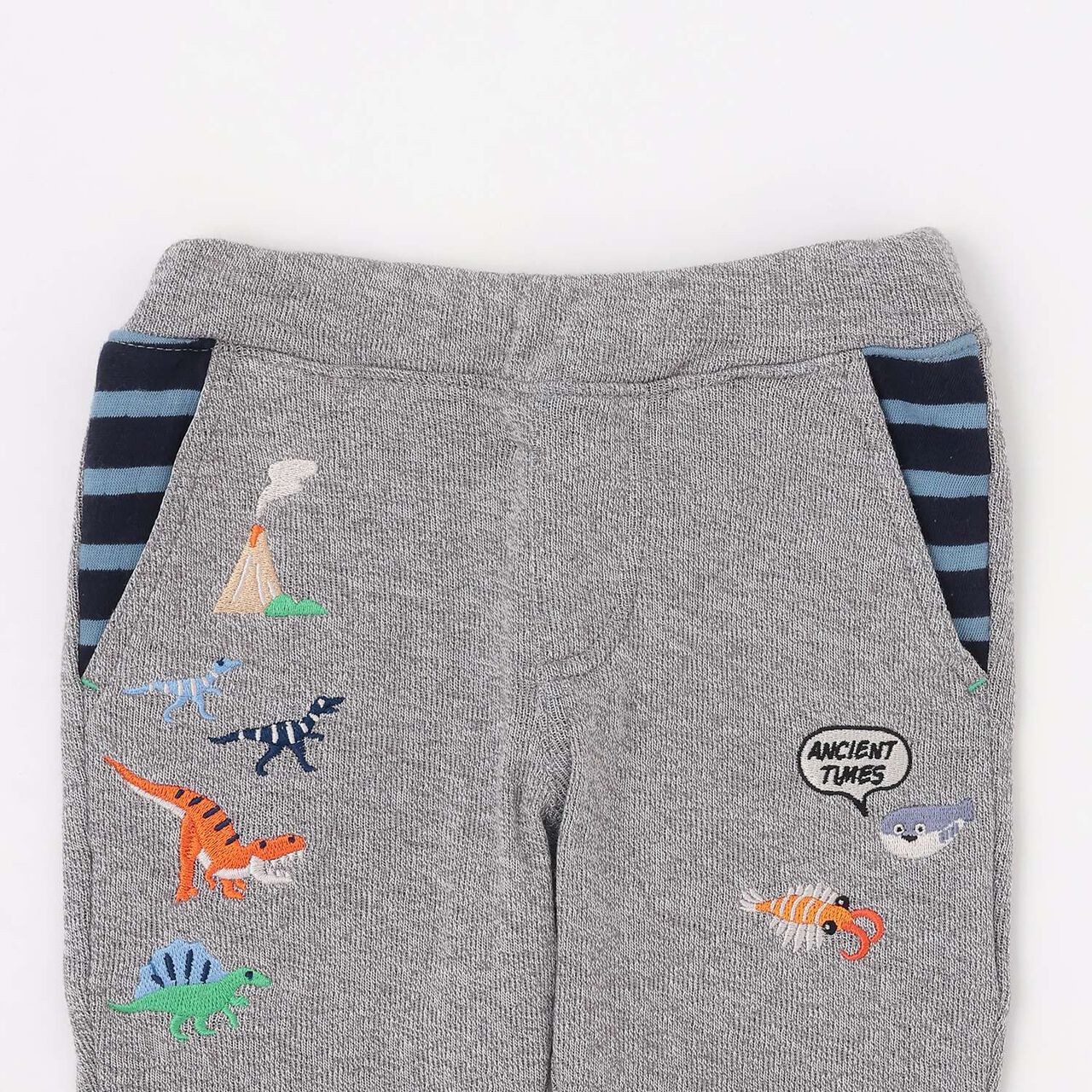 Dinosaur Knit Long-Length Straight Pants,Gray, large image number 5