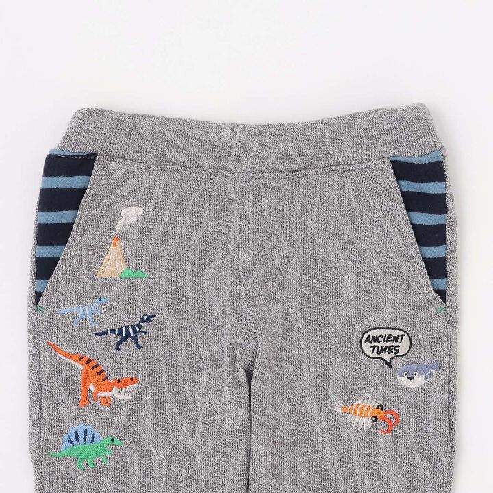 Dinosaur Knit Long-Length Straight Pants,Gray, medium image number 5
