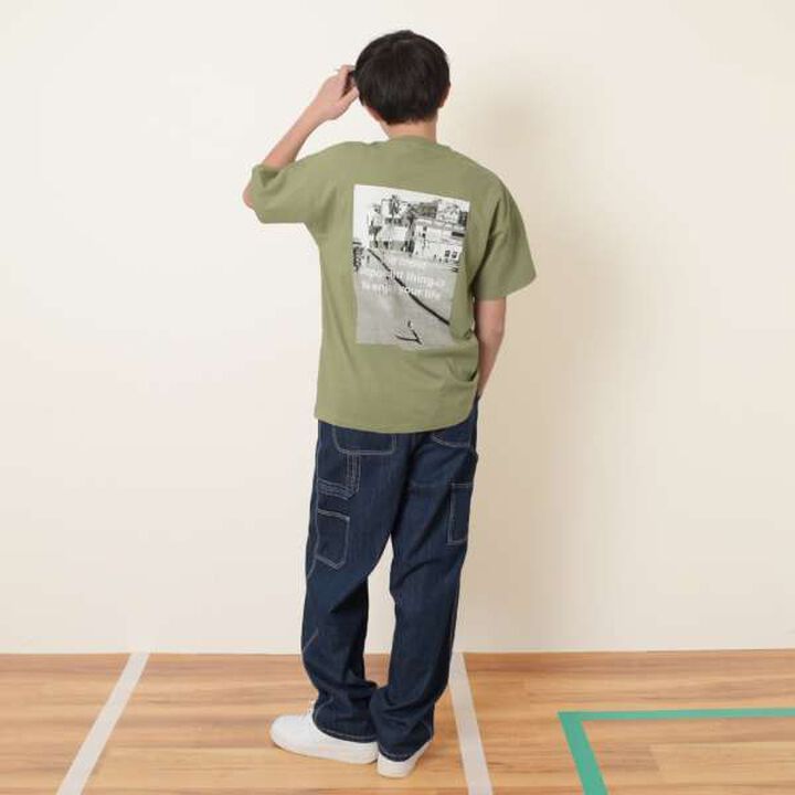 Assorted Photo Short Sleeve T-Shirt,Navy, medium image number 18