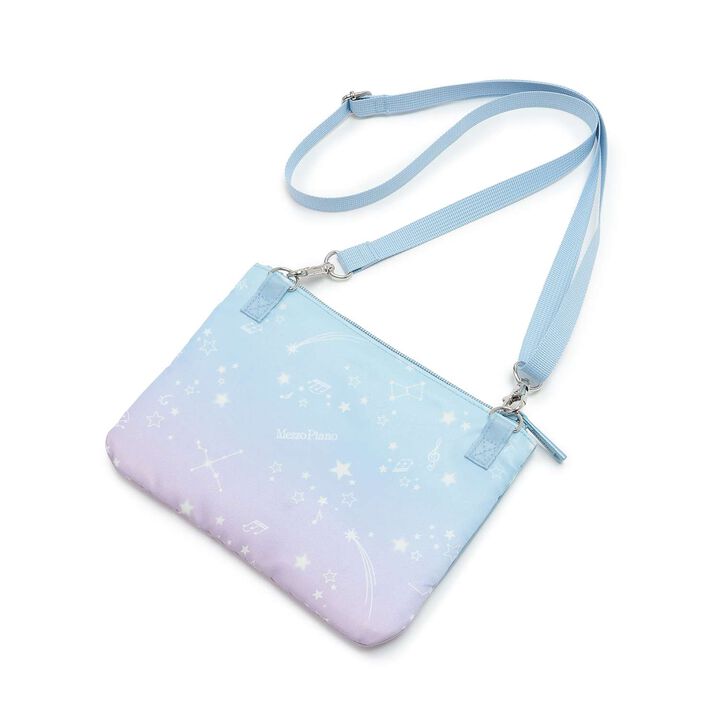 Zodiac & Musical Note Pattern Sacoche Bag ♪ (School Compatible),Light blue, medium image number 1