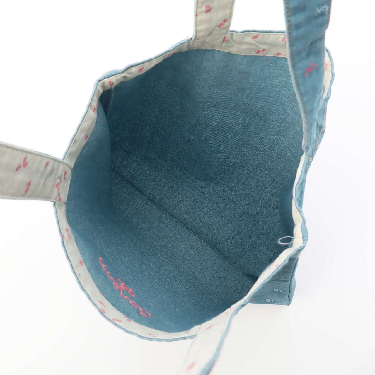 Denim All-Over Print Bag,Blue, large image number 3