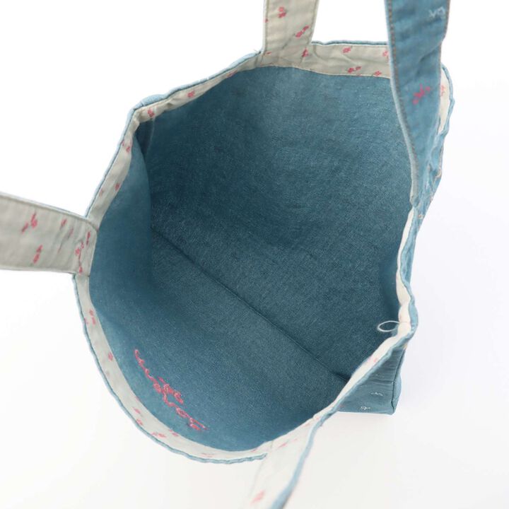 Denim All-Over Print Bag,Blue, medium image number 3