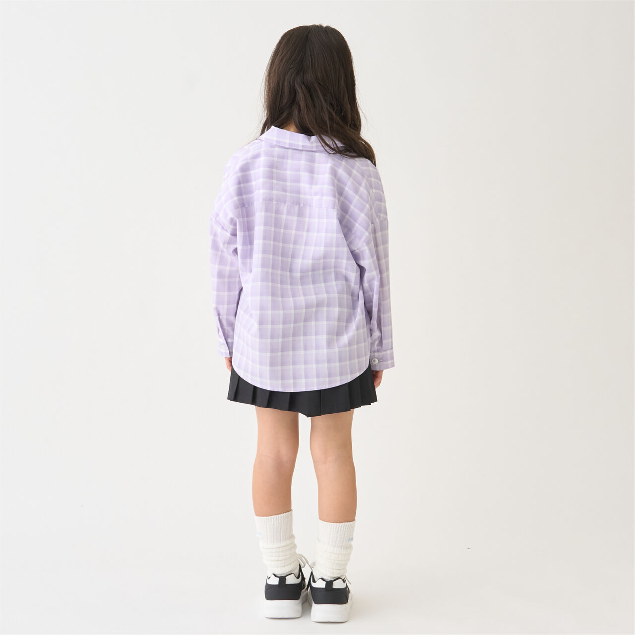 [Inner Wear Set] Long-Sleeve Checkered Shirt,Black, large image number 9