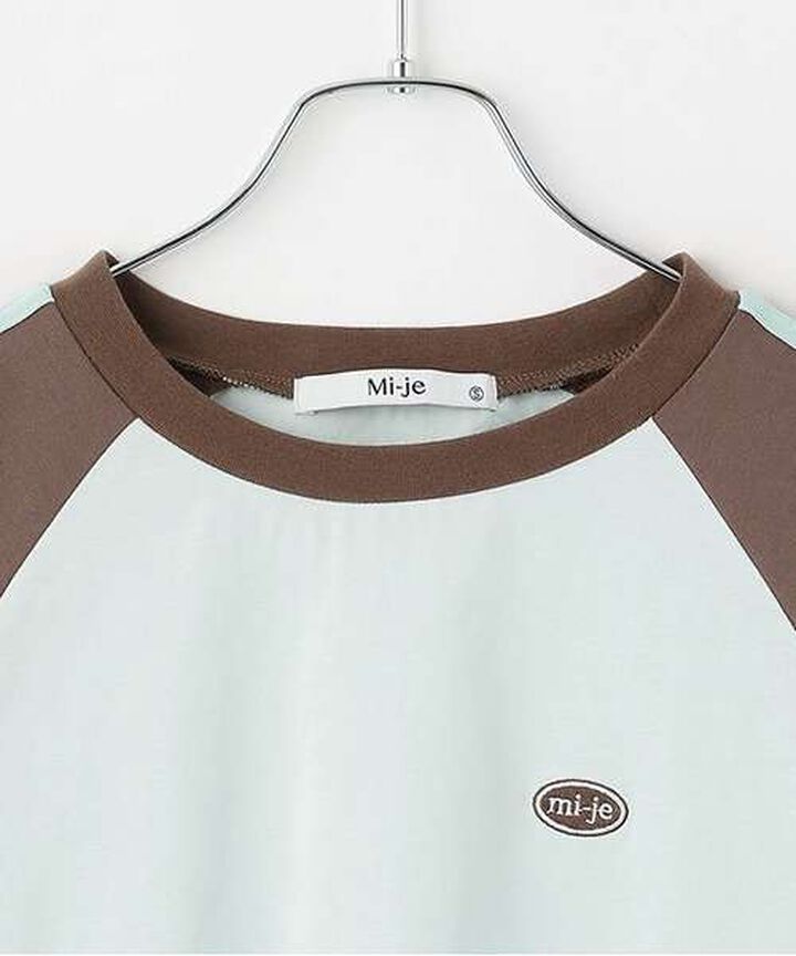 Line Raglan Long-Sleeve T-Shirt,Light blue, medium image number 10