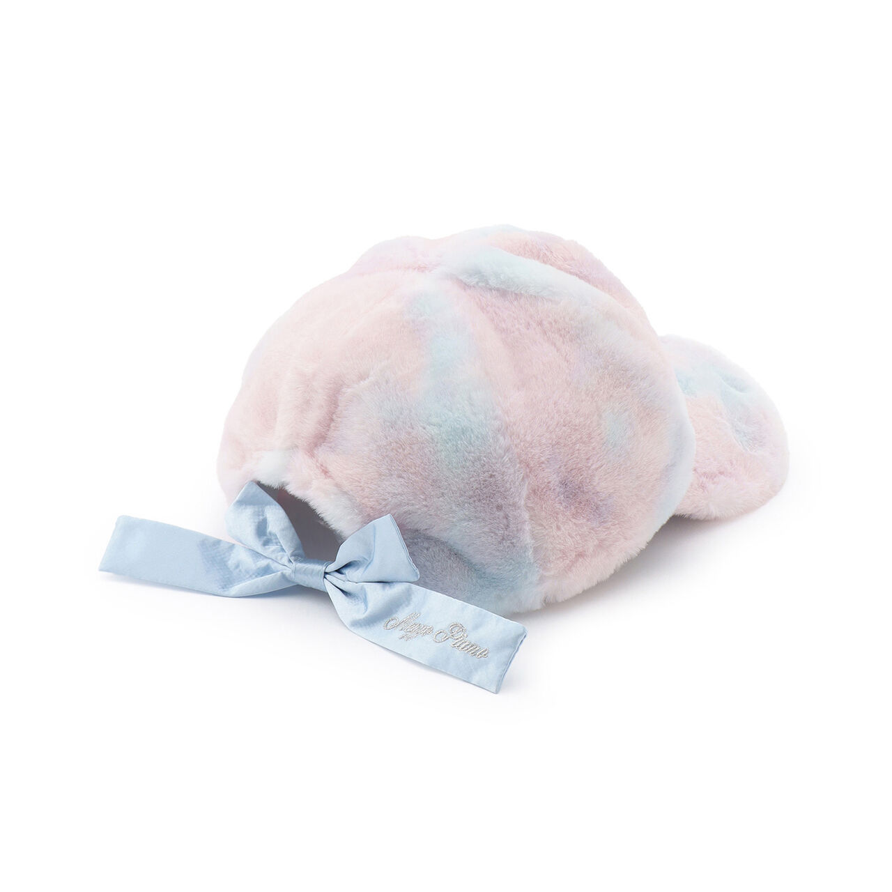 Ribbon Patch Faux Fur Cap,Multi color, large image number 1