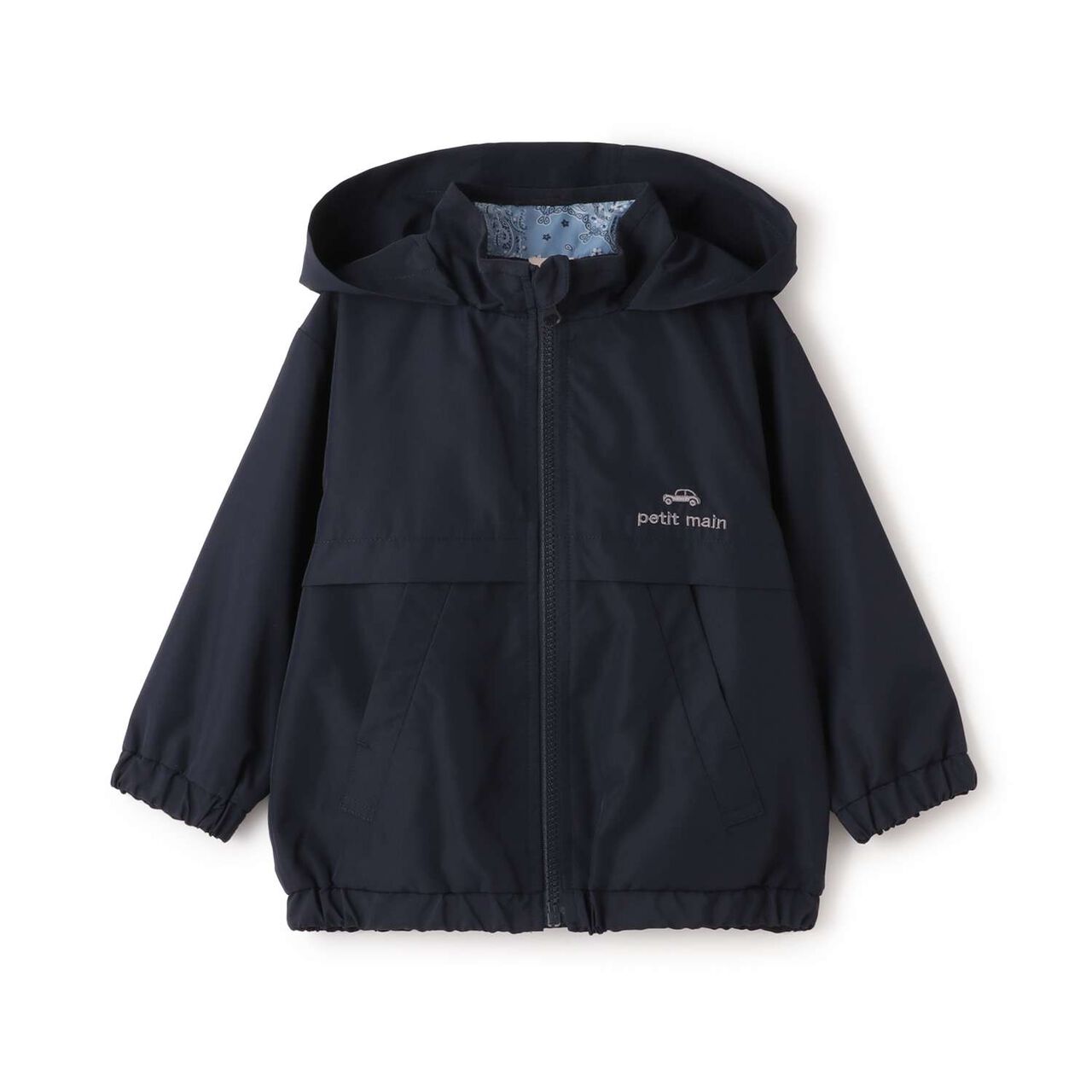 Water-Repellent Color Block Windbreaker,Navy, large image number 8