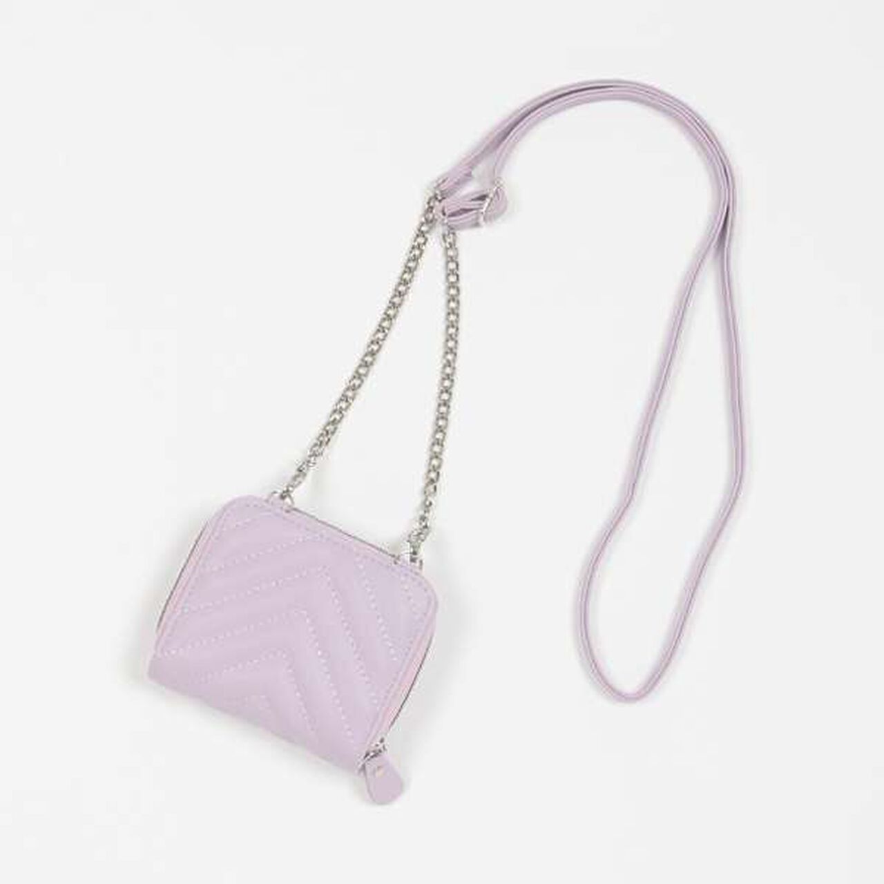 Quilted Wallet with Strap,Lavender, large image number 1