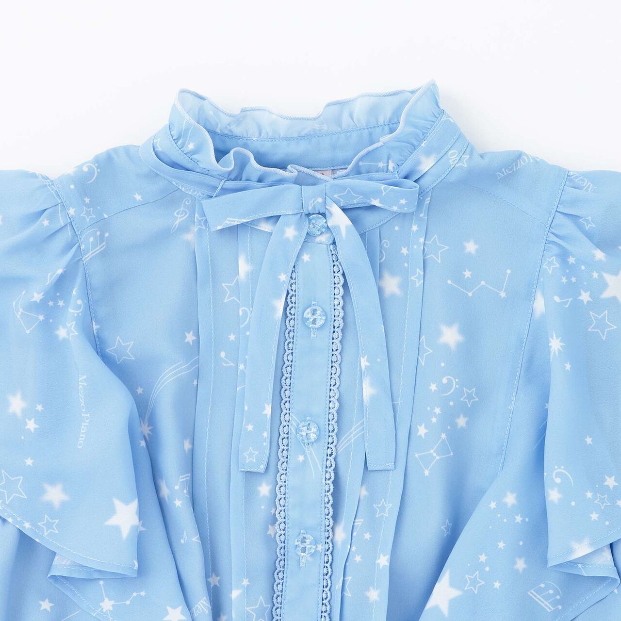 Assorted Fabric Pleated One-Piece Dress♪,Light blue, large image number 2