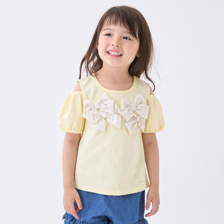 Ribbon Off-Shoulder T-Shirt,, medium