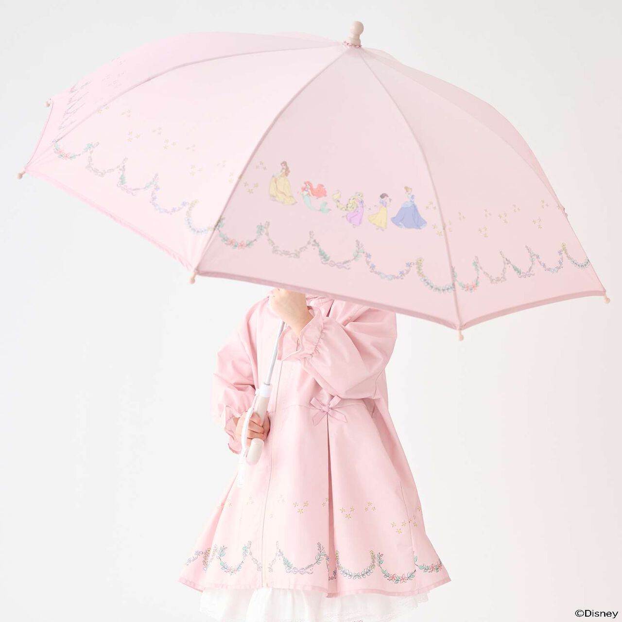 [Disney] Umbrella with Ribbon,Light pink, large image number 0